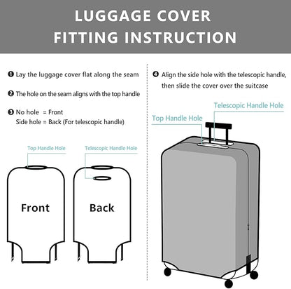 TRAVELKIN more than travel Luggage Cover Washable Suitcase Protector Anti-scratch Suitcase cover Fits 18-32 Inch Luggage