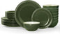 Famiware Ceramic Plates and Bowls Sets, Handmade Dishes Dinnerware