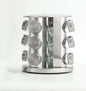 Spice Rack, Spice Rack Organizers for Countertop, Rotating Countertop Spice Rack, Revolving Spice Rack for Kitchen, Kitchen Gadgets, Organizer Rack with Spice Jars (Silver, RoundHead_12Jars)