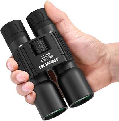 12x32 Binoculars Compact for Adults - High Powered Binoculars for Bird Watching Travel Spectator Sport Fishing Golf