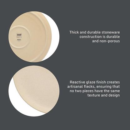 Gibson Elite Pasco 12 Piece Plates and Bowls Reactive Glaze Dishes Stoneware