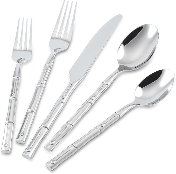 Silverware Set 40-Piece Bamboo Pattern Service
