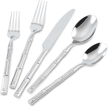 Silverware Set 40-Piece Bamboo Pattern Service