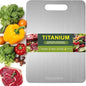 Katuchef Titanium Cutting Board, Siraat 100% Pure Apex Titanium Cutting Boards for Kitchen, Double Sided Non Toxic Celuxer Board for Cutting Meat Vegetable Fruit,Easy to clean(XL:15.35L*11.02W)