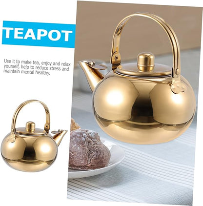 ABOOFAN Stainless Steel Tea Kettle Filter Screen Capacity for Induction Electric and Gas Stoves Practical Teapot for Brewing Loose Leaf and Tea Bags