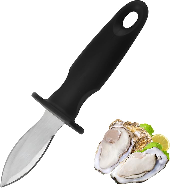 Oyster Knife Shucker Oyster Shucking Tool Perfect for Opening Clams, Mussels, Scallops, Shellfish Ideal for Home Kitchens, Raw Bars & Chefs（1 Pack）