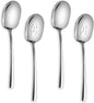 SOLEADER X-Large Serving Spoons Set, 12 Inch Slotted Spoon and Serving Spoon, Premium Spoons Silverware, Cooking Spoon,Pasta Spoon,Mixing Spoon,Buffet Spoons,Foodgrade 18/8 Stainless Steel, Pack of 4