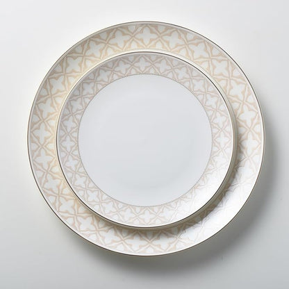 Bone China Dinner Plate Simple plain Smooth Classic pattern 10.5 inches