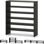 COSTWAY 6-Tier Shoe Rack, Extra Wide Shoe Shelf Organizer with Stackable Design, 31" Freestanding Adjustable Storage Shoe Stand for Small Space Entryway Hallway Closet (1,Black)