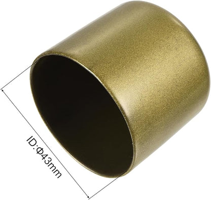 uxcell 20pcs Rubber End Caps 43mm ID Vinyl Round Tube Bolt Cap Cover Thread Protectors Gold