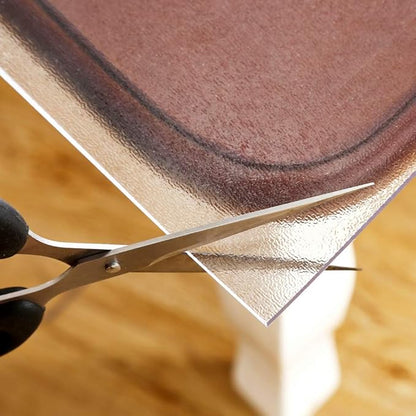 NECAUX 17 x 28 Inch Frosted Table Protector, 1.5mm Thick Plastic Waterproof Desk Pad Table Cover Tablecloth Placemats for Dining Table Writing Desk Side End Table Night Stand Dresser Vanity Decor