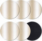 Ombre Beige Coasters Set of 6, Modern Minimalist Geometric Gradient Color