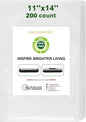MEGAWISE Vacuum Sealer Bags 11" x 14", 200 Count, BPA-Free, Textured Design for Stronger Seal, Works with MEGAWISE & All Vacuum Sealers