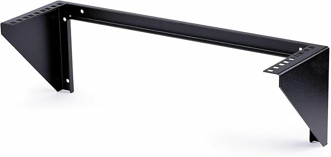 StarTech.com 3U 19" Wall Mount Vertical Rack Bracket, Wall Mount Patch Panel Bracket for Data/AV/IT/Computer Equipment, 3U Rack for Cabinet or Server Room, Supports 150lb (68kg) , TAA (RK319WALLV)