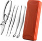 ACCUFINE Crab Crackers and Tools in Case Stainless Steel Set for Party Crab Scissors for Cutting the Shell Lobster Cracker and Tool Set Seafood Scissor Shrimp (silver)