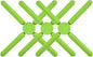 3/Pack Foldable Silicone Trivets, FENGCHEN Folding Trivets, Non-Slip Collapsible Cross Compact Design Expandable Silicone Pot Holder,Green