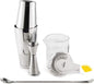 Cocktail Set - Stainless Steel, Essential Cocktail Set Includes Jigger, Hawthorne Strainer, Shaking Tins, Mixing Glass, Barspoon (Set of 6)
