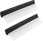 2pack 12inch Car Drying Squeegee Water Blade Universal Quick Drying Squeegee Wiper Flexible T-Bar Water Blade Silicone Squeegee for Car,Glass,Windshield,Bathroom Black Handle