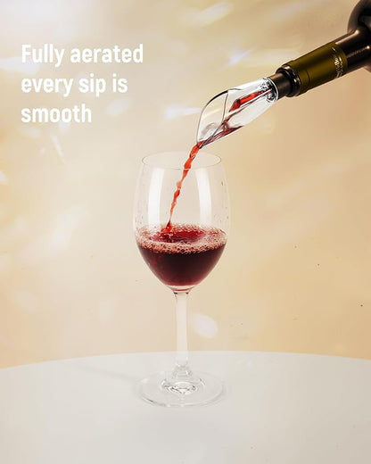 Electric Wine Opener Set - Premium Wine Gifts with Wine Opener, Foil Cutter, Wine Aerator, Vacuum Stopper, and Elegant Gift Box - Ideal Gift for Mother’s Day Father’s Day Birthday Anniversary