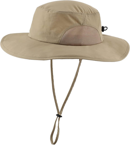 Home Prefer UPF50+ Mens Sun Hat Wide Brim Fishing Hat for Men UV Protection Womens Beach Bucket Hat for Golf Hiking Gardening