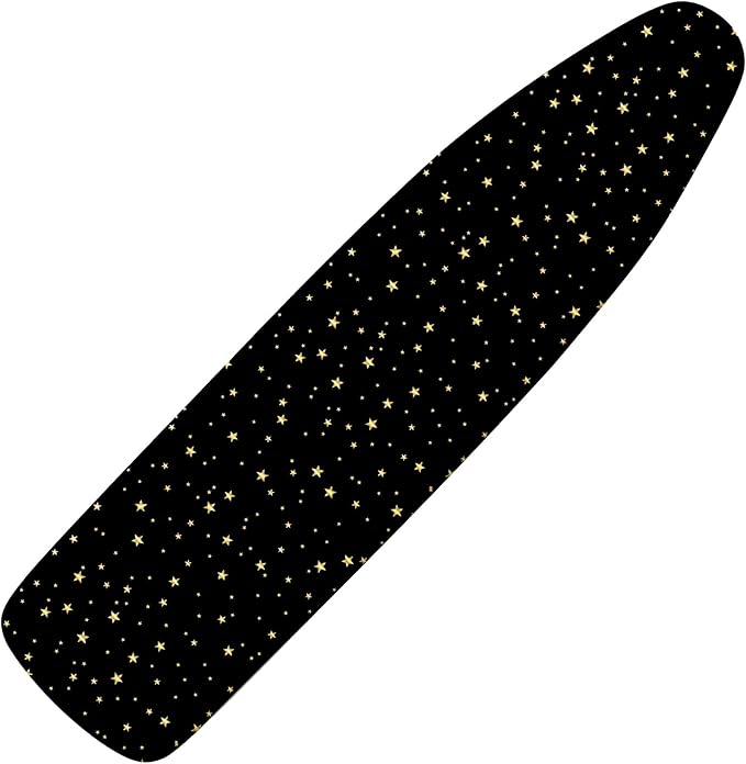 Extra Thick Ironing Board Cover and Pad, Night Sky Space 15x54 Ironing Board Cover, Resist Scorching and Staining,Elastic Edges,Cosmic Starry Fantasy Galaxy Universe Space Cartoon Stars