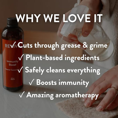 REVIVEEO Immunity Boost Cleaner Concentrate Multi-Purpose, All-Purpose, Concentrated, Mopping, Nontoxic, Plant Based