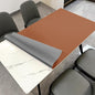 Leather Table Cover,1.8mm Thick,40x60 Inch Table Protector,Table Protector for Dining Room Table,Dining Table Cover,Table Cover Protector,Dining Table Pads(Brown+Gray,40x60)