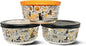 DURA LIVING Halloween Glass Food Storage Containers with Lids | Set of 6 (3 Containers + 3 Lids) 2-Cup | Spooky Design, BPA-Free, Microwave & Dishwasher Safe|Perfect for Meal Prep, Snacks & Leftovers