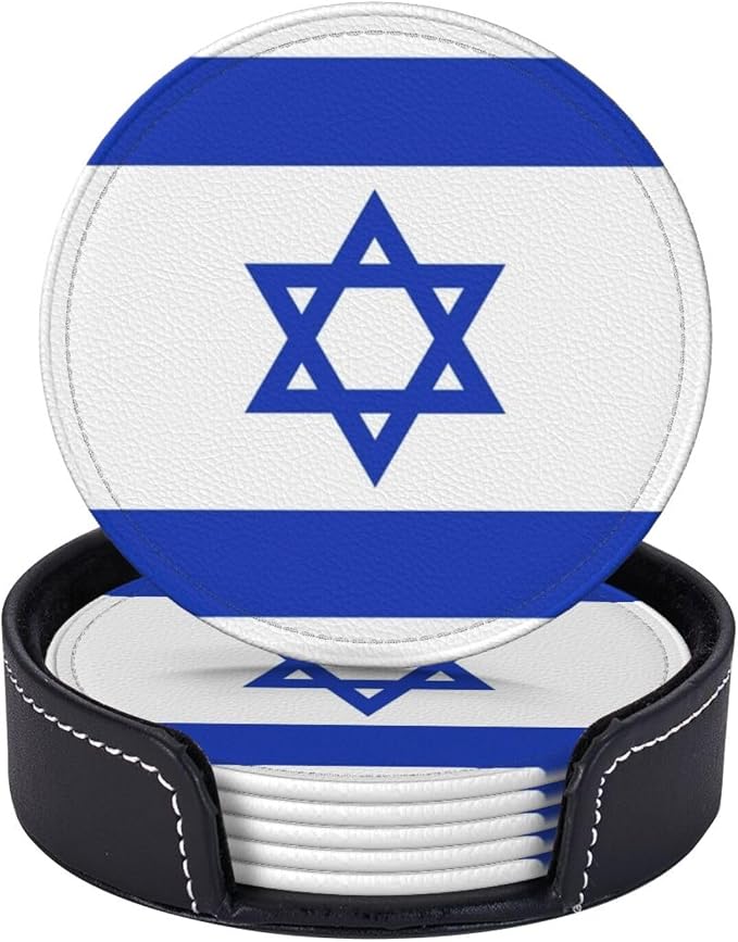 Israel Flag Coasters for Drinks