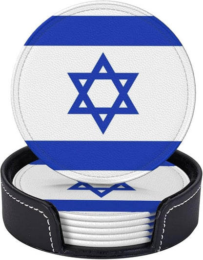 Israel Flag Coasters for Drinks