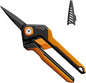 PrunePro Garden Scissors Pruning Shears Sharp Stainless Steel Non-Stick Teflon Coating Blade for Precise Cuts Garden Snip Bonsai Clippers for Plants Rose Flower Orange 1 Pack