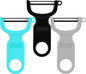 Original Vegetable Peeler, Potato Peelers for kitchen Carbon Steel Blade 3-Pack Grey/Blue/Black