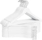 StorageWorks White Wooden Hangers, 20 Pack Wood Hanger for Closet, Coat Hangers for Coats, Shirts, Pants, Bridesmaid Suits, Wedding Dress