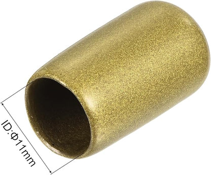 uxcell 20pcs Rubber End Caps 11mm ID Vinyl Round Tube Bolt Cap Cover Thread Protectors Gold