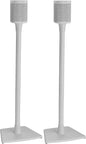 SANUS Speaker Stands Pair for Sonos One, One SL & Play:1 - Premium Fixed Height Speaker Stand w/Built-in Cable Management Channels & Easy 3-Step Install – White, Pair