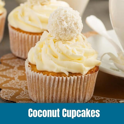 Door County Coffee Coconut Cupcakes Flavored Ground - 10 oz Bag - Flavored Ground Medium Roast - 100% Specialty Arabica - Flavored Gourmet - Coconut Cupcakes