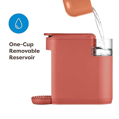 Keurig K-Mini Mate Single Serve Coffee Maker – Ultra-Compact 4” Width, Travel Mug Friendly, Ideal Holiday Gift for Small Spaces, Red Rocks