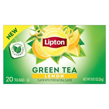 Lipton Green Tea Variety Pack, Honey Ginger, Lemon & Peach, 20 CT (3 ea)