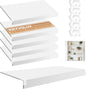 5 Pcs Wire Rack Covers Carbon Fiber Material 32x12x3 inch Pantry Shelf Cover 0.31 inch Thick Removable Closet Wire Rack Shelf Covers,Decoration Kitchen Bathroom Office Shelving (White, 32x12x3 inch)