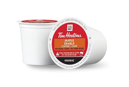Tim Hortons Maple Coffee, Recyclable Single Serve Keurig K-Cup Pods, Flavoured Medium Roast, 12 Count