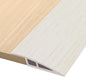 Vinyl Door Threshold Flooring Transition Strip Self Adhesive Carpet Edging Strip for Laminate Doorway Edge Threshold from 3/5" to 4/5" (Beige Wood Grain, 3.3 Ft)