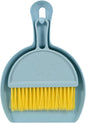 Small Broom and Dustpan Set,mini Compact Portable, for Home, Sofas, Kitchen countertops, Storage Shelves, Office desks, bathrooms, and pet Areas (Blue)