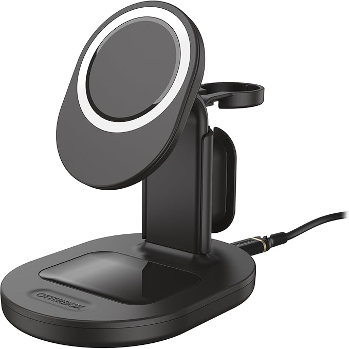OtterBox 3-in-1 Wireless Charging Station for MagSafe - Black