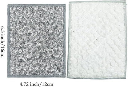 New Scratch-Resistant Multi-Functional Metal Wire Dish Cloth, Double-Sided for Wet and Dry use, Suitable for Washing Dishes, cookware, Sinks, stoves, and Kitchen Cleaning. (5PCS)