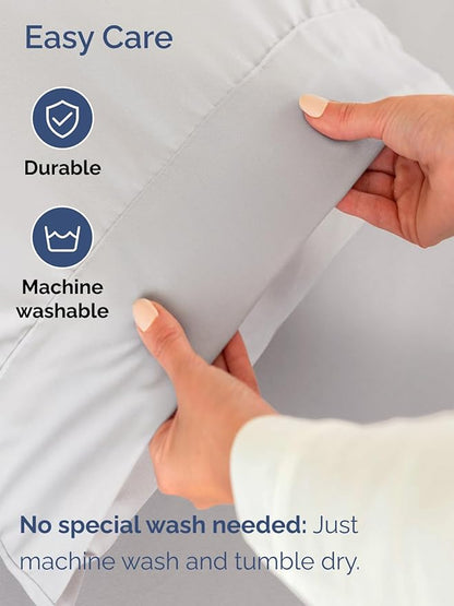 Extra Deep Pocket Full Sheets - 4 Piece Breathable & Cooling Bed Sheets - Hotel Luxury Bed Sheet Set - Soft, Wrinkle Free & Comfy - Easily Fits Extra Deep Mattresses - Deep Pocket French Grey Sheets