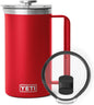 YETI Rambler 34 oz French Press with MagSlider Pitcher Lid Set, Rescue Red