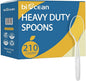 [210 Count] Clear Plastic Utensils 210 Disposable Spoons Silverware Bulk Spoons Bulk Heat Resistant Heavy Duty Silverware