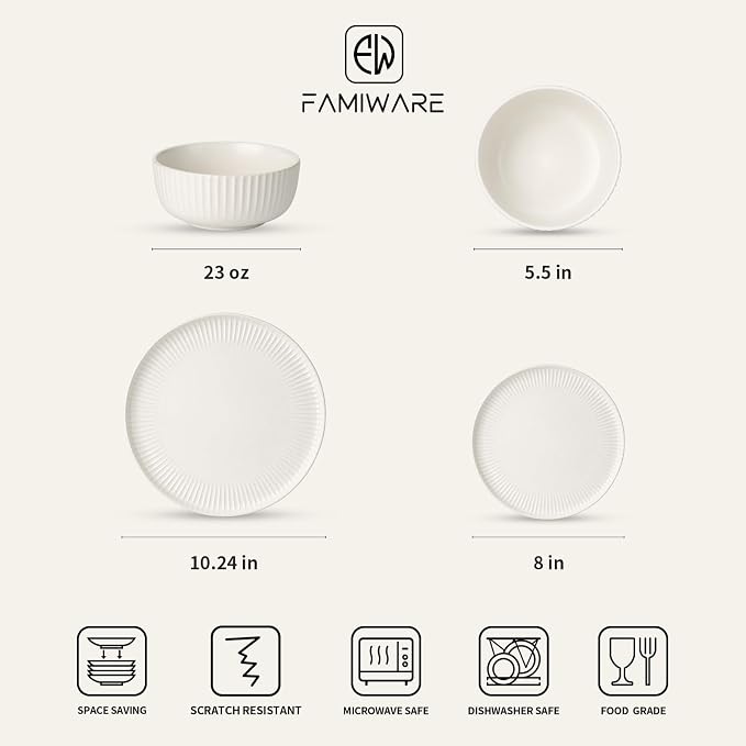 Famiware Stoneware Dinnerware Sets