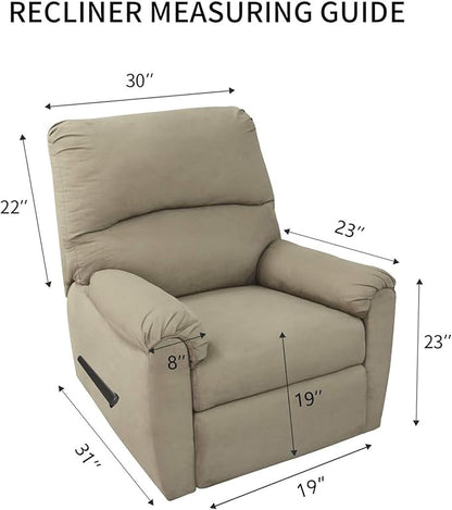 PureFit Reversible Quilted Sofa Cover, Water Resistant Slipcover Furniture Protector, Washable Couch Cover with Non Slip and Elastic Straps for Kids, Dogs, Pets (Small Recliner, Brown/Beige)