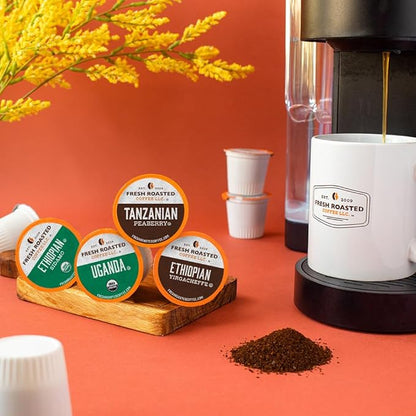 Fresh Roasted Coffee, African Variety Pack, K-Cup Compatible, 96 Pods